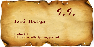 Izsó Ibolya névjegykártya