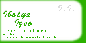 ibolya izso business card